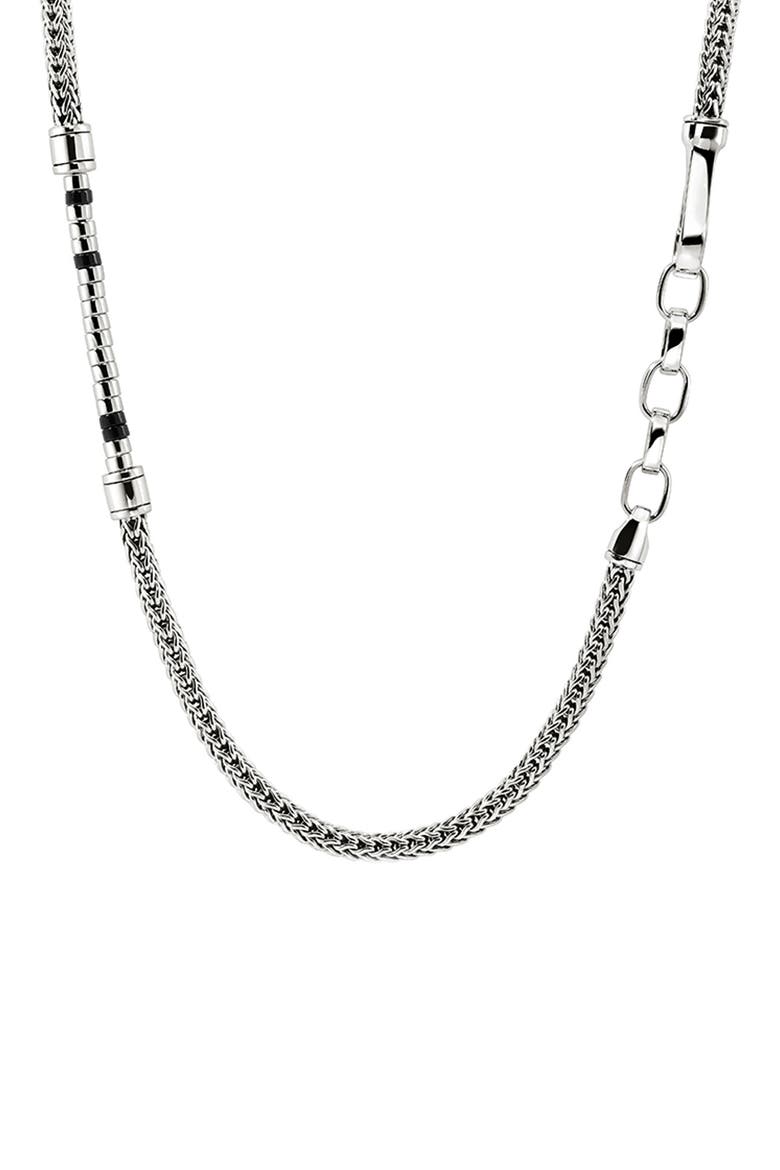 Heishi Necklace, Sterling Silver, Gemstones, Main, color, SILVER