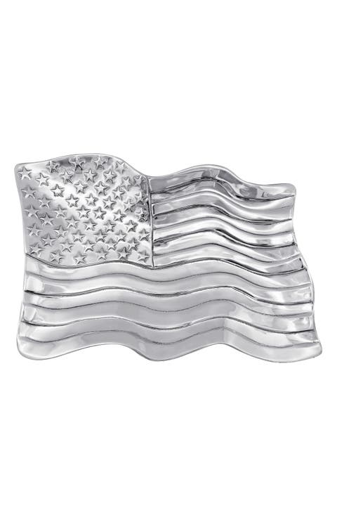 American Flag Large Serving Tray