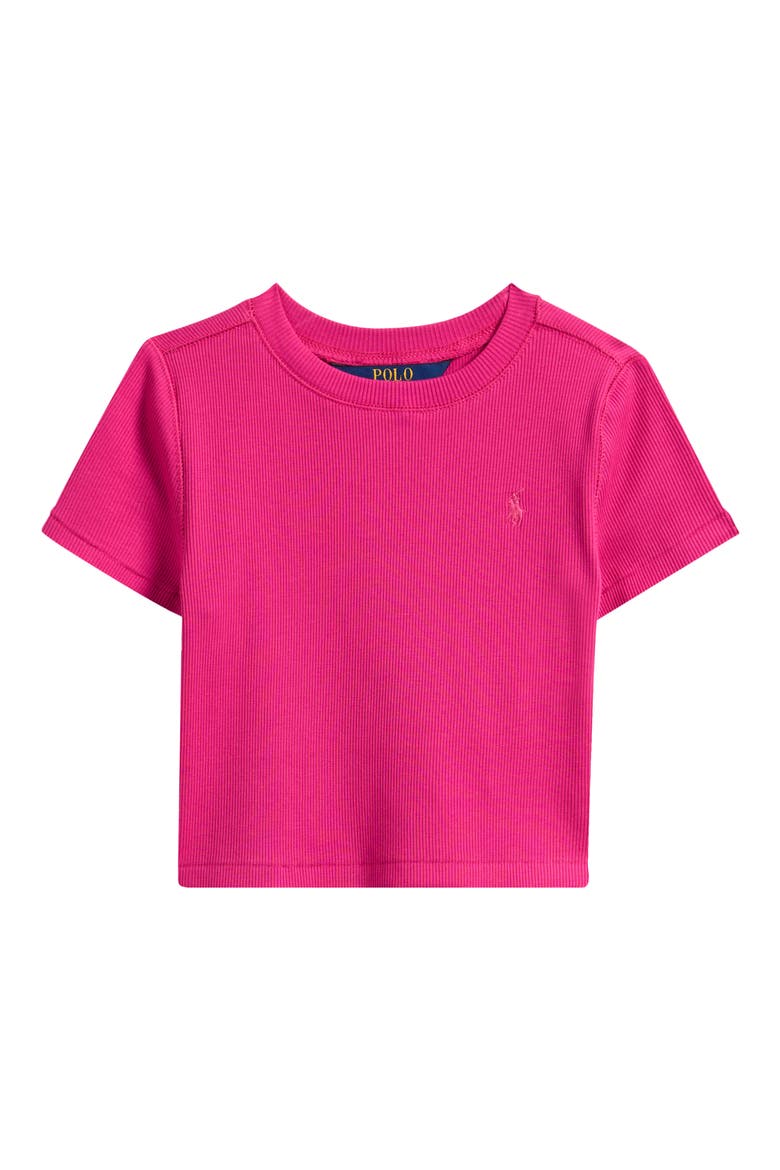 Kids' Solid Rib Top, Main, color, COLLEGE PINK