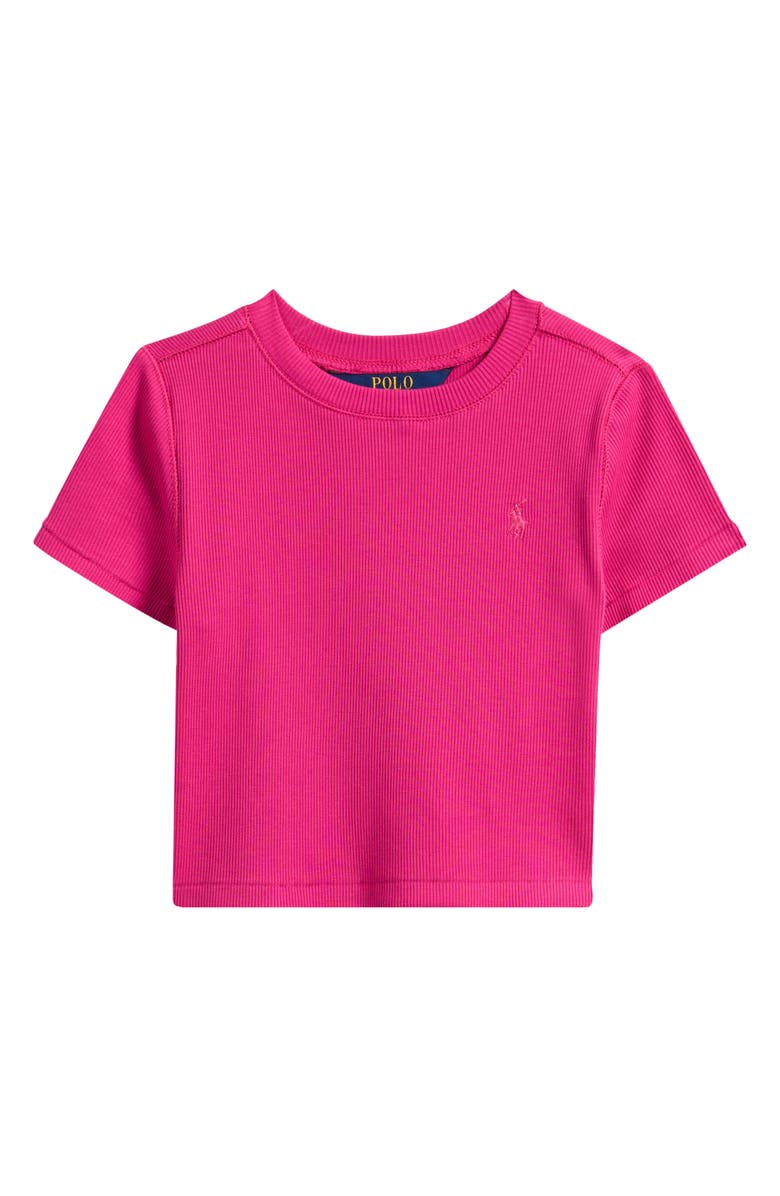 Polo Ralph Lauren Kids
 Solid Rib Top, Main, color, College Pink