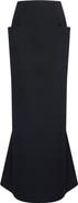 Alaïa Tailored Wool Column Maxi Skirt