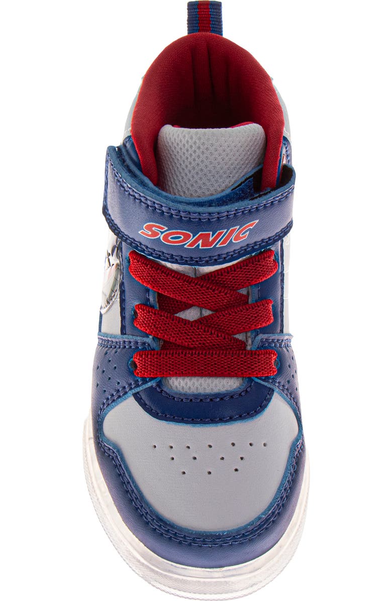 JOSMO Kids' Sonic the Hedgehog High Top Sneaker, Alternate, color, Blue