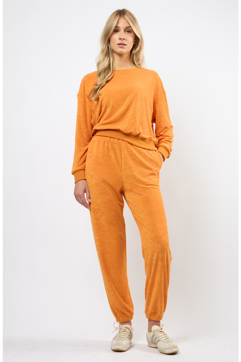 Terry Cloth Sweatshirt, Alternate, color, ORANGE