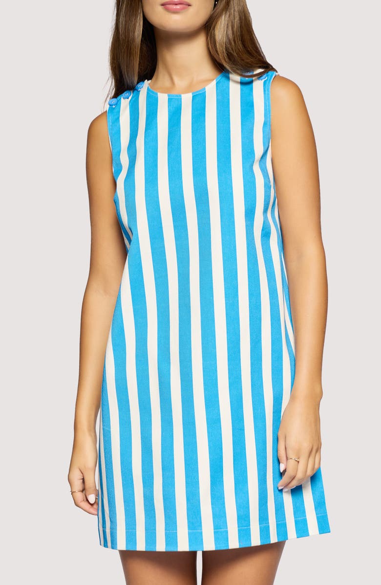 Lost + Wander Crete Reverie Stripe Stretch Cotton Minidress, Alternate, color, 