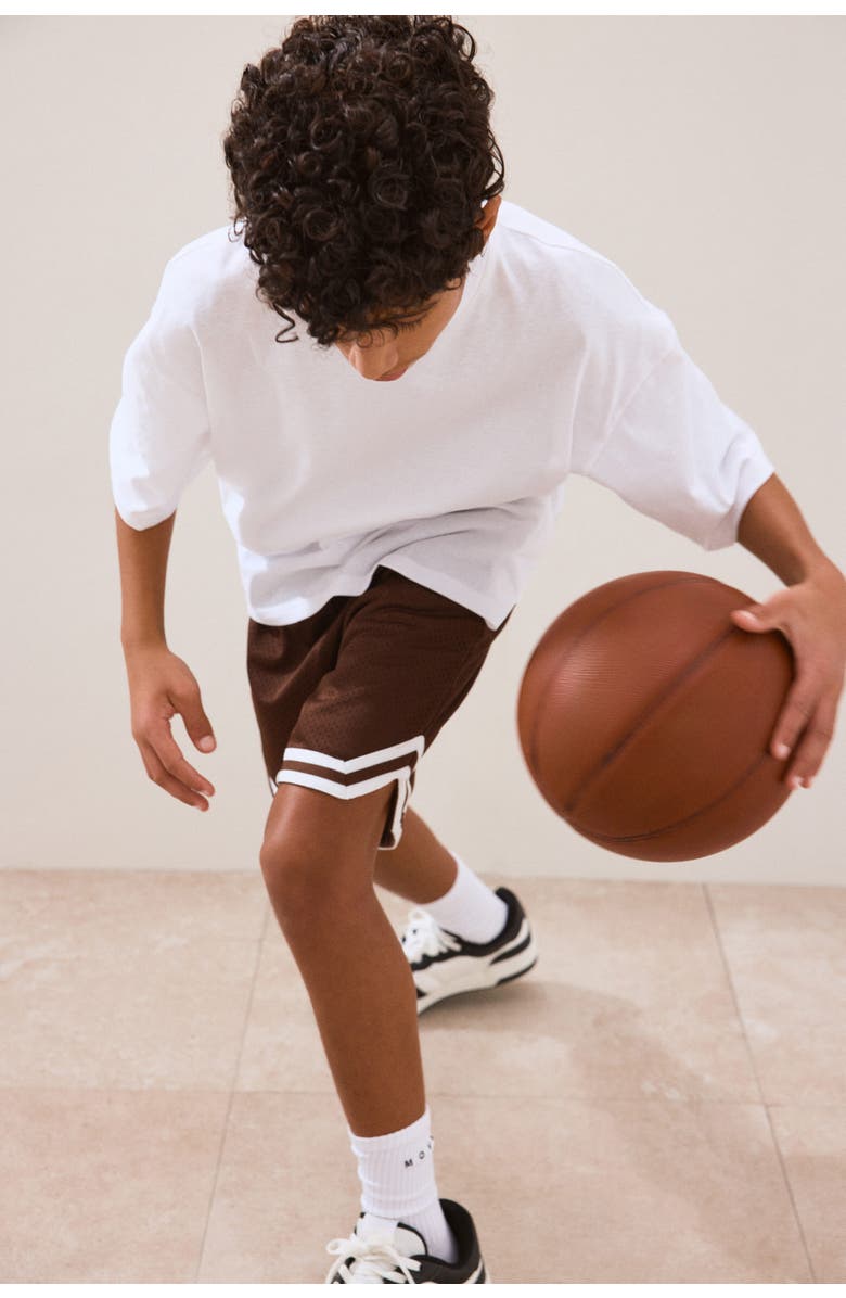 H&M Basketball shorts with drymove, Alternate, color, Dark Brown
