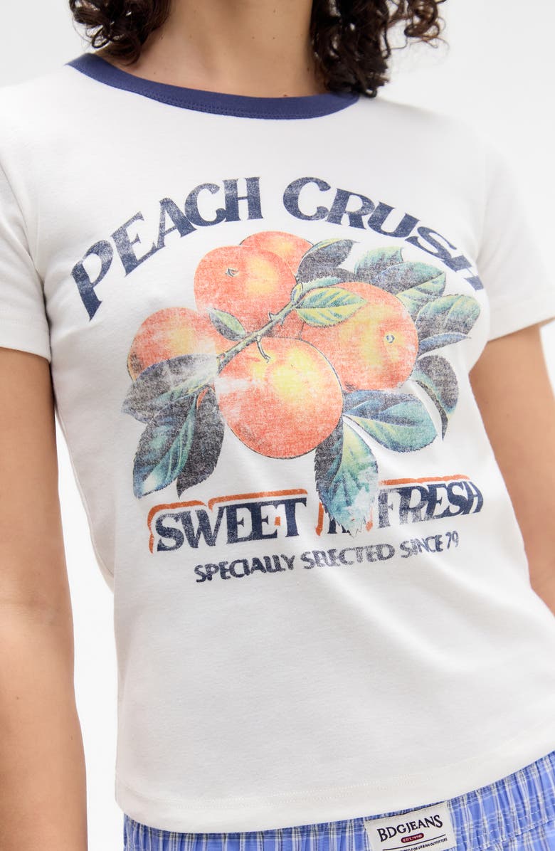 BDG Urban Outfitters Peach Crush Graphic Baby Tee, Alternate, color, 