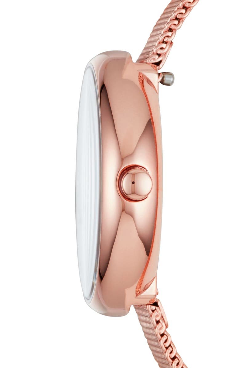 Skagen Round Mesh Strap Watch, 30mm, Alternate, color,
