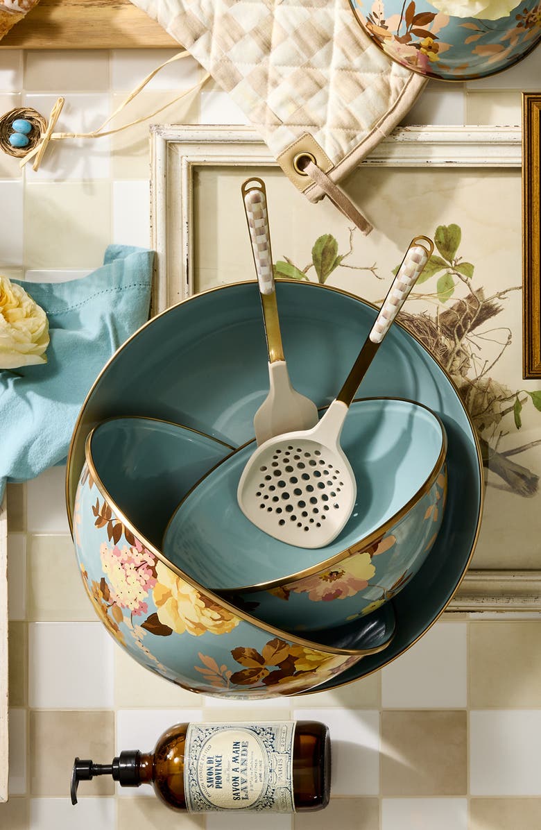 MACKENZIE CHILDS Wild Rose Slate Everyday Bowl, Alternate, color, Blue