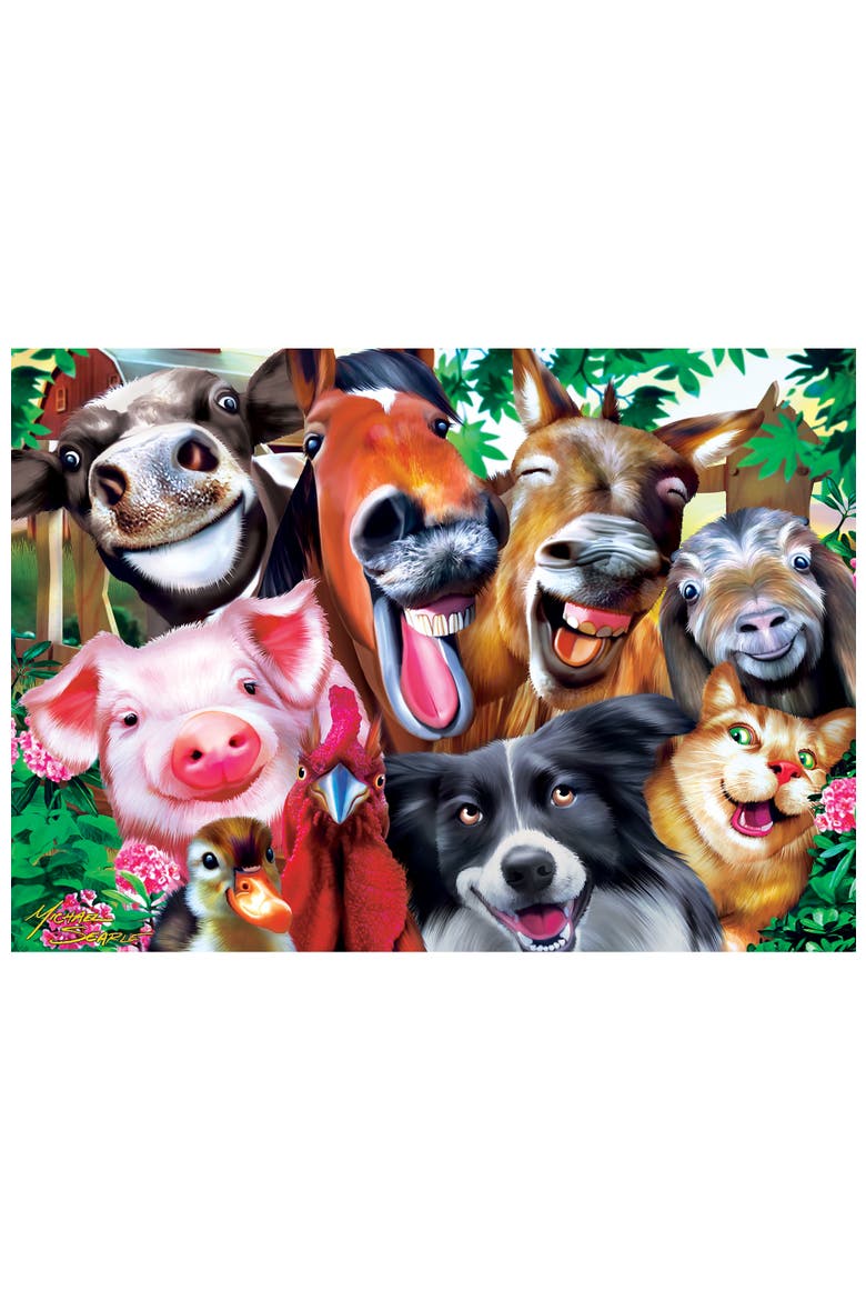 Barnyard Grins 500 Piece Jigsaw Puzzle, Alternate, color, Multicolor