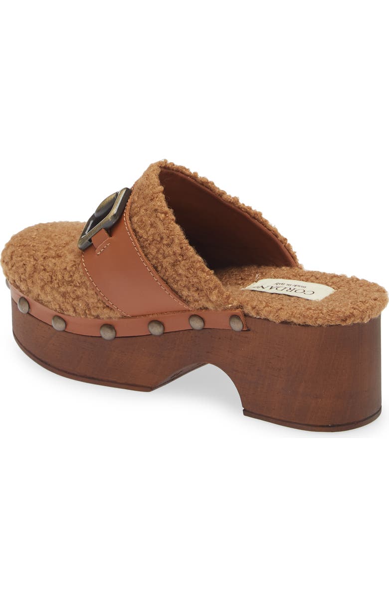 Cordani Winona Faux Shearling Platform Clog, Alternate, color, Cuoio/ Cuoio