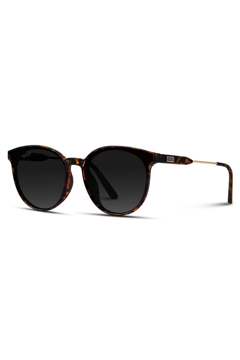 Aubrie - 53mm Rounded Cat-Eye Polarized Sunglasses, Alternate, color, Tortoise