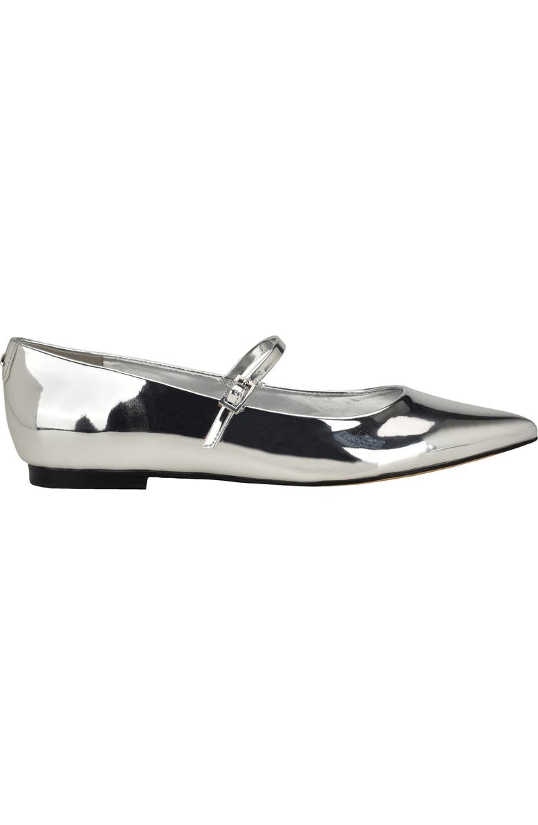Calvin Klein Kamryn Pointed Toe Flat, Alternate, color, Silver