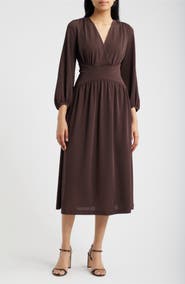 Anne Klein Blouson Sleeve Midi Dress