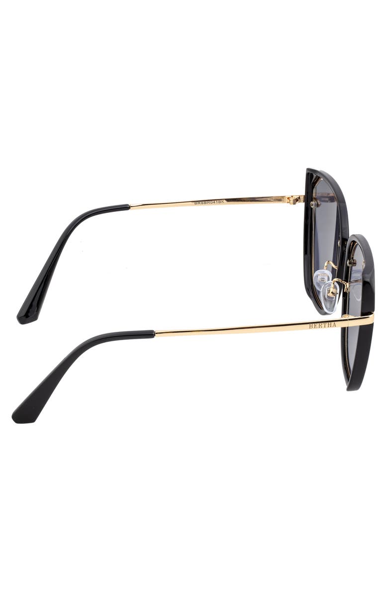BERTHA Rylee Polarized Sunglasses, Alternate, color, Black/Black