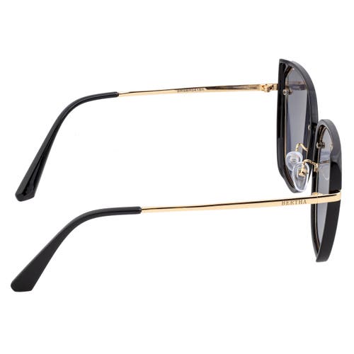 Bertha Rylee Polarized Sunglasses In Black/black