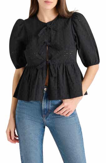 Steve Madden Paula Eyelet Embroidery Shirt