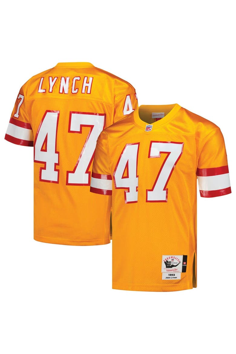Men's Mitchell & Ness John Lynch Orange Tampa Bay Buccaneers 1993 Authentic Throwback Retired Player Jersey, Main, color, Orange