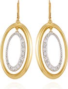 Vince Camuto Crystal Oval Drop Earrings