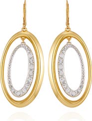 Vince Camuto Crystal Oval Drop Earrings
