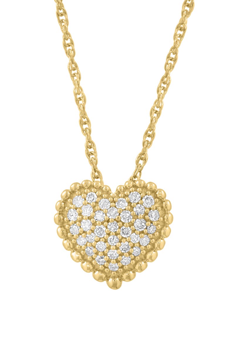 Diamond Heart Pendant Necklace, Alternate, color, GOLD