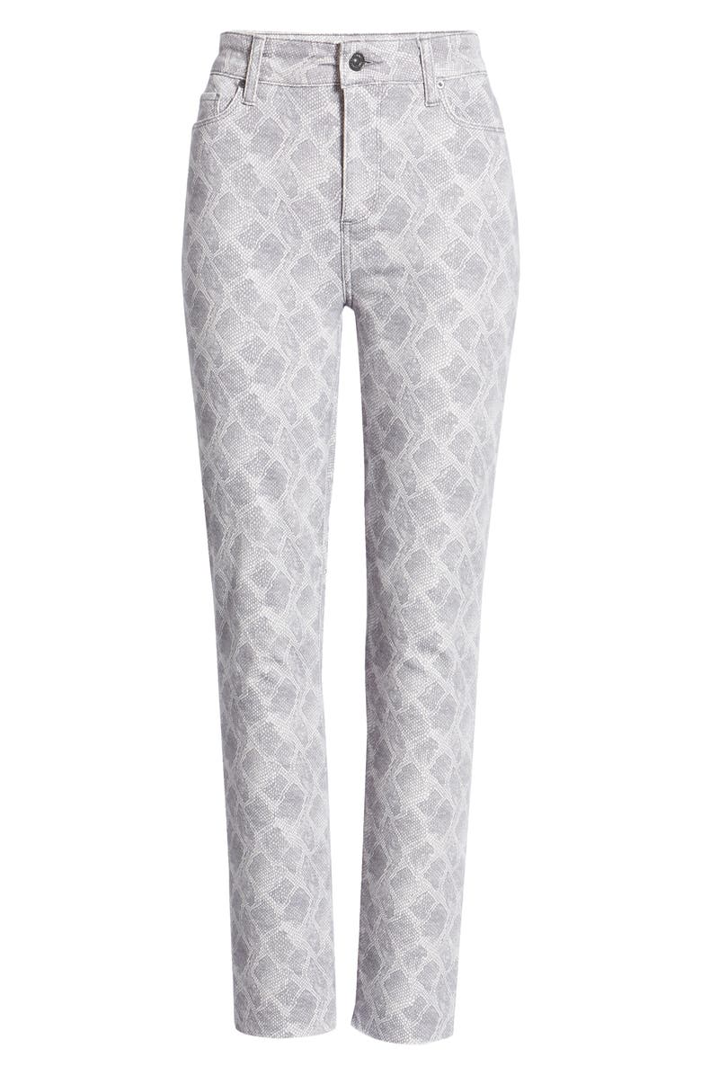 PAIGE Hoxton Snake Print High Waist Ankle Slim Jeans, Alternate, color,