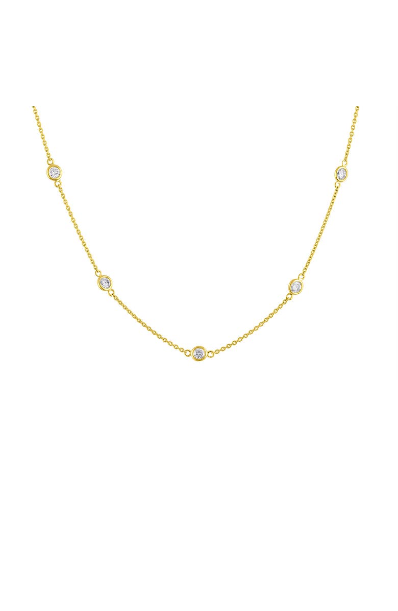 Haus of Brilliance 14K Gold 1.0 Cttw Diamond Station Necklace, Alternate, color, Yellow