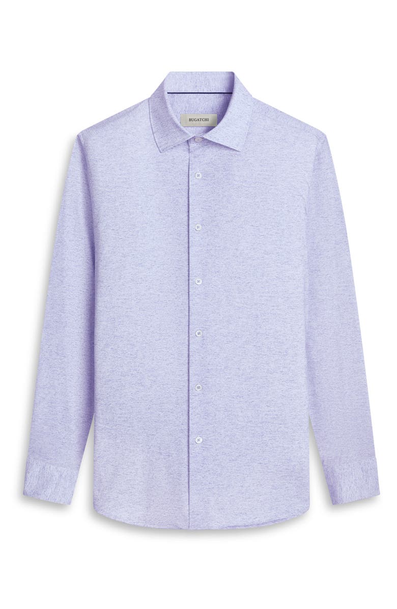 Bugatchi James OoohCotton<sup>®</sup> Heathered Button-Up Shirt, Alternate, color, Cobalt