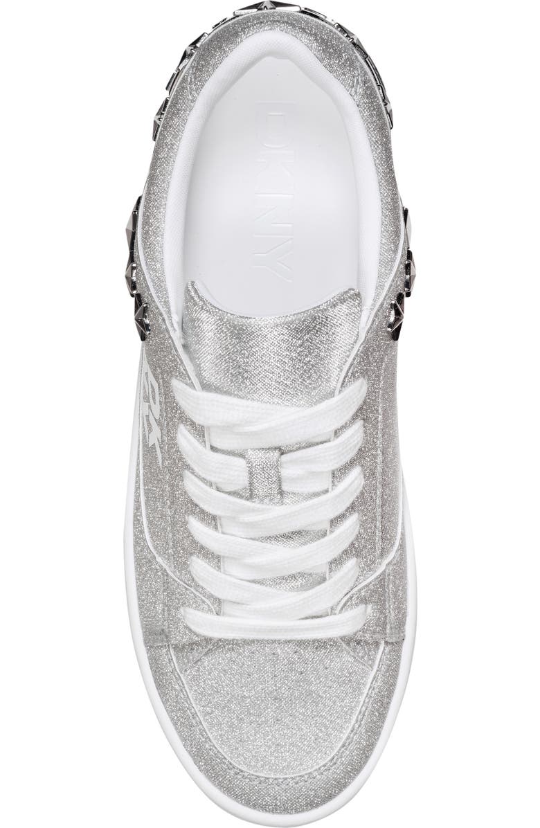 DKNY Manserra Embellished Platform Sneaker, Alternate, color, Silver