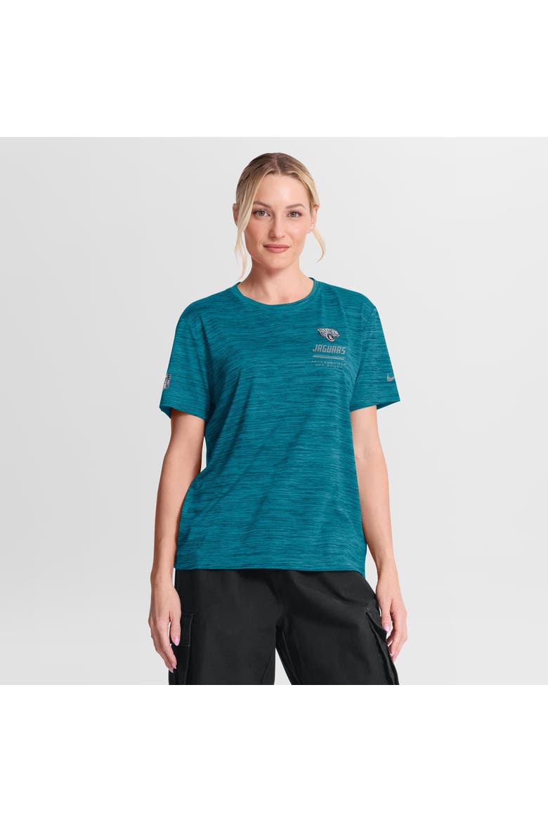 Women's Nike Teal Jacksonville Jaguars Sideline Velocity Dri-FIT T-Shirt, Main, color, Teal