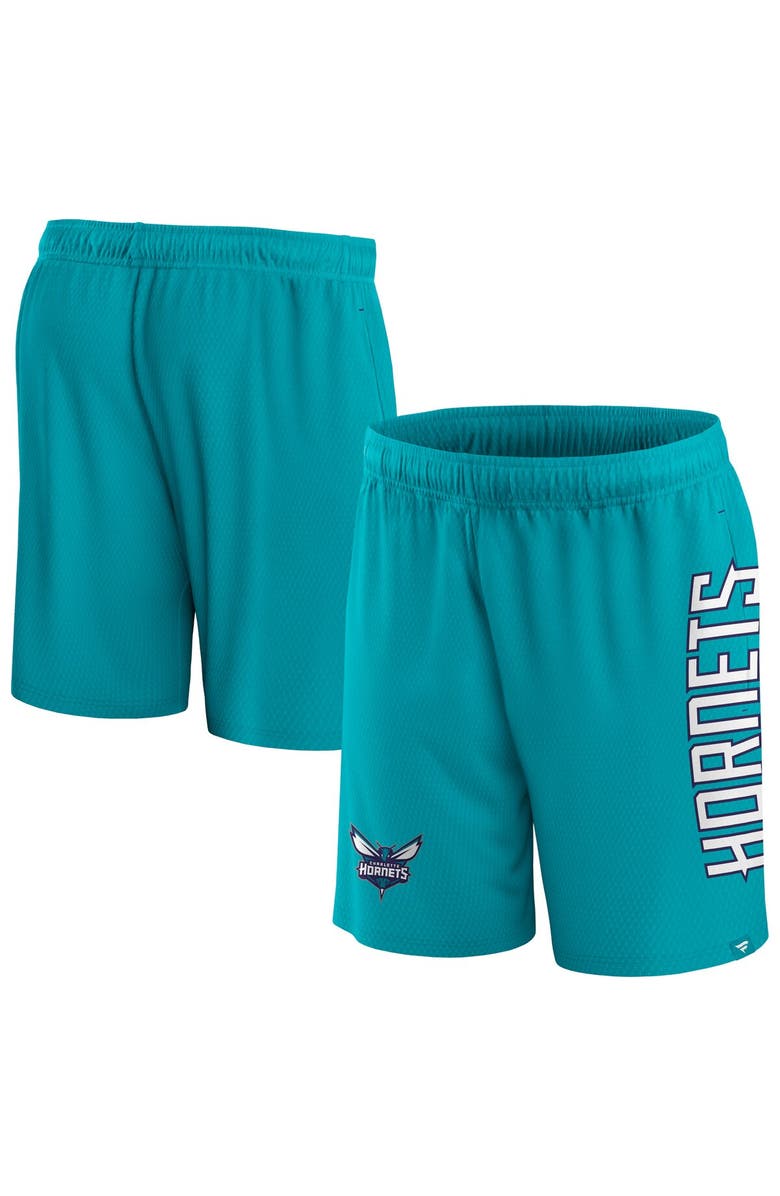 FANATICS Men's Fanatics Branded Teal Charlotte Hornets Post Up Mesh Shorts, Alternate, color, Teal