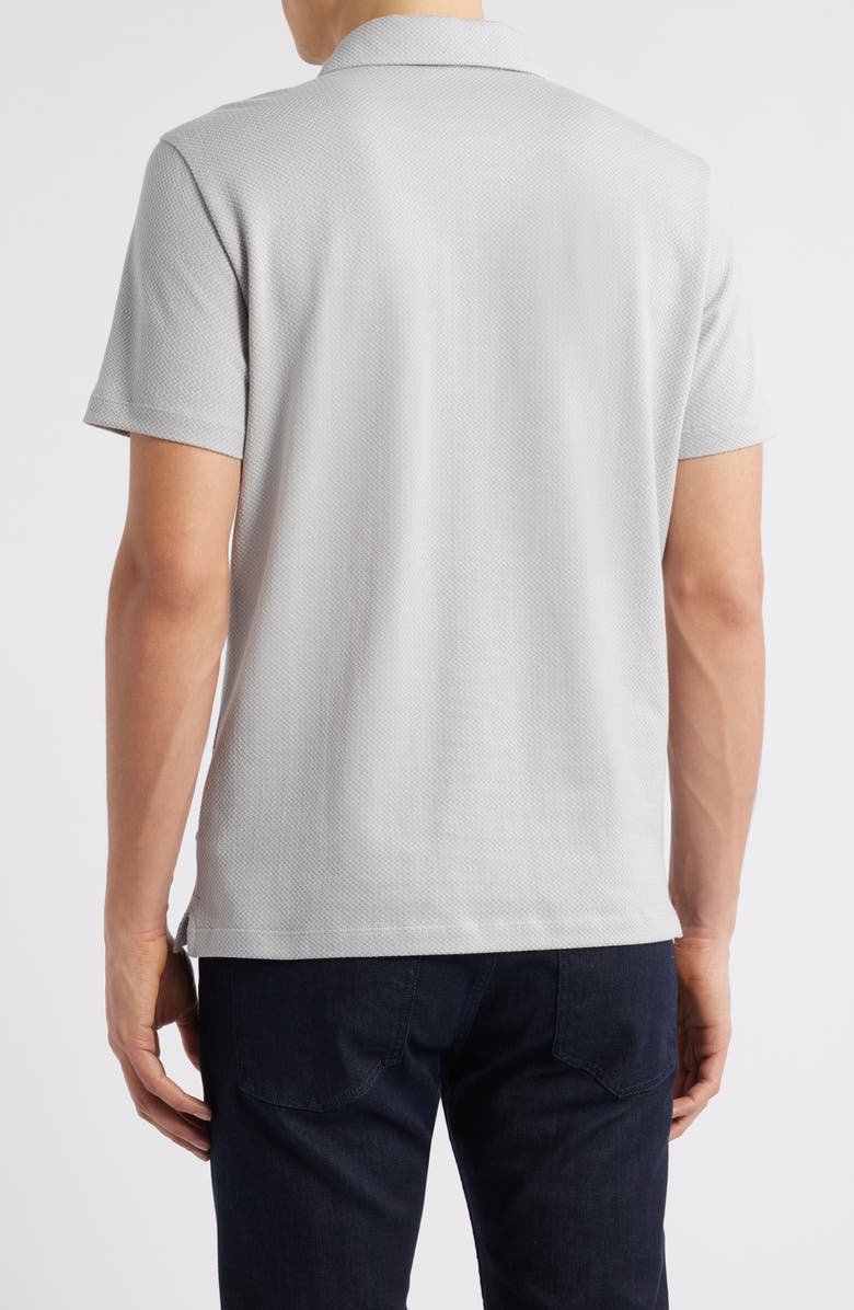 Robert Barakett Creston Micropattern Jacquard Polo, Alternate, color, Pearl