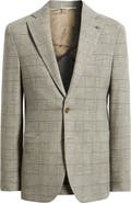 Jack Victor Hampton Tan Glen Check Knit Wool Sport Coat