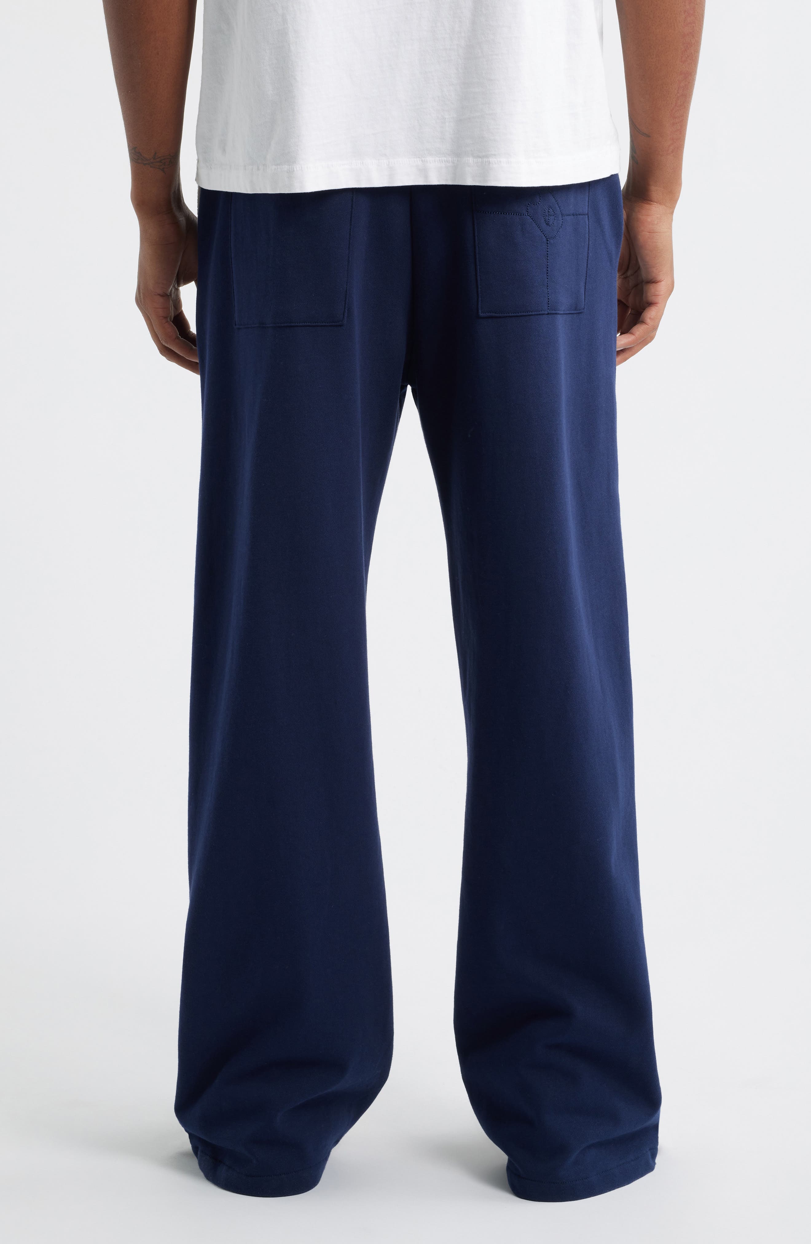 Open Stitch Side Stripe Drawstring Pants - image 2