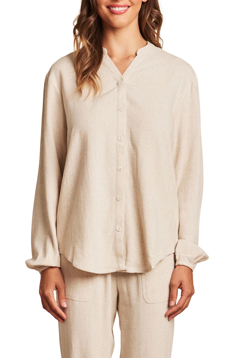 Malibu Collection® Sleep Top, Main, color, HEATHER BISQUE