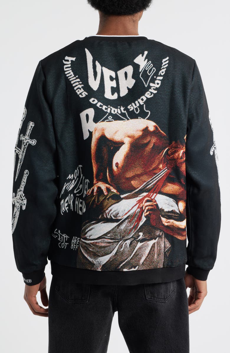 VERYRARE Antihero Judith Jacquard Sweatshirt, Alternate, color, Black