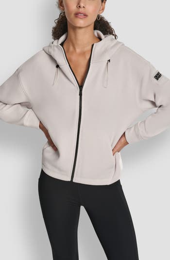 DKNY Sport Soft Fleece Kanga Pocket Hoodie Sudadera Con Capucha, Blk Heather, S Para Mujer