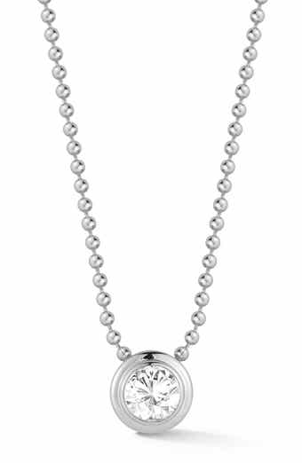Round Moissanite Pendant Necklace