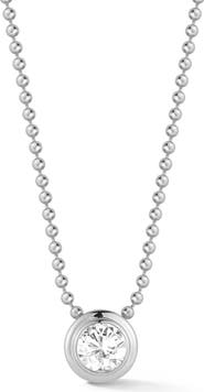 GLAZE JEWELRY Round Moissanite Pendant Necklace