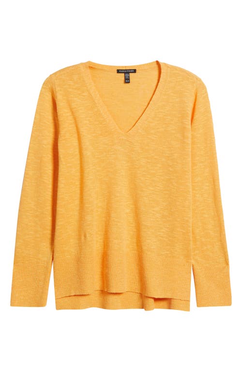 Eileen Fisher Organic Linen & Organic Cotton V-neck Sweater