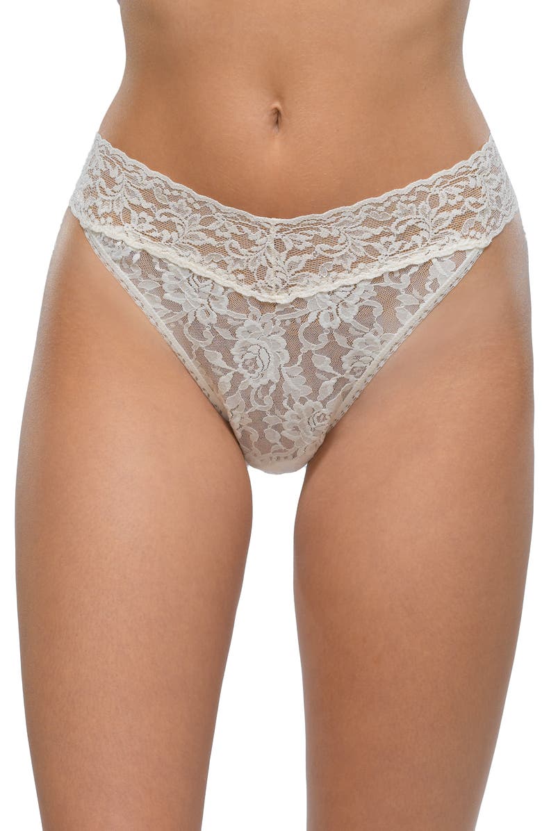 Hanky Panky Original Rise Lace Thong, Main, color,