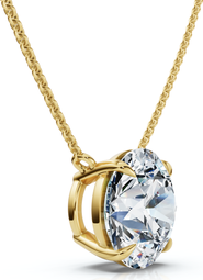 Bliss Diamond 2Ct Round Cut Diamond Solitaire Pendant 14k Gold 18" Women's Necklace Lab Grown