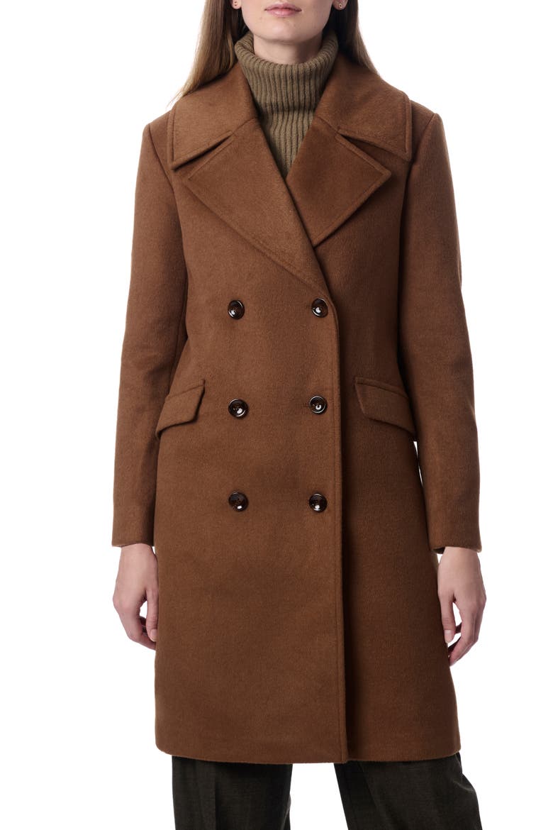 Double Breasted Long Coat, Main, color, CIGAR