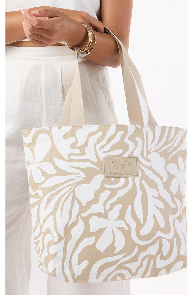 Aloha Collection Day Tripper Float Water Resistant Tote, Alternate, color, Latte