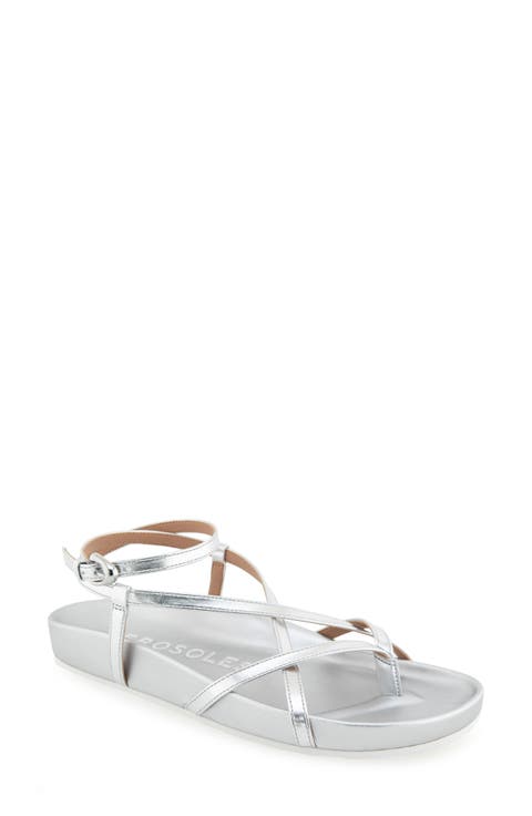 Leera Ankle Strap Flat Sandal (Women)