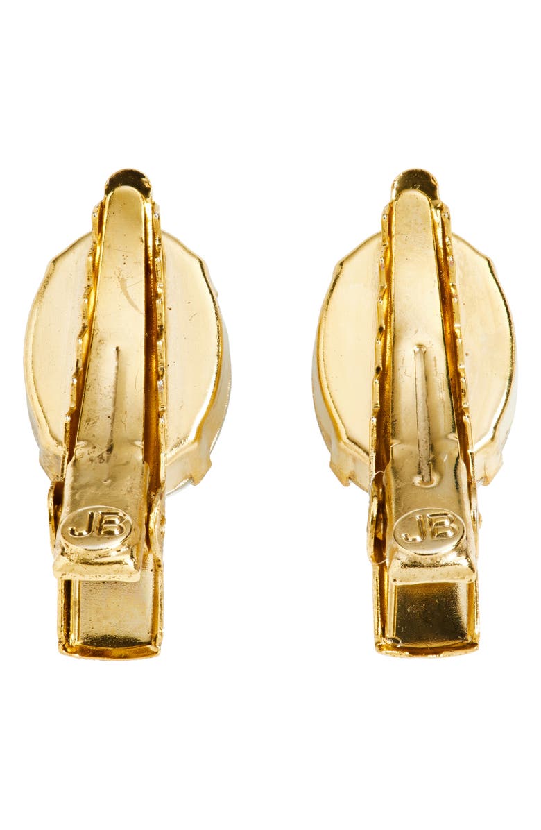 Jennifer Behr Set of 2 Kara Crystal Hair Clips, Alternate, color, Crystal Antique Gold