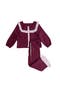  Burgundy Ruffle