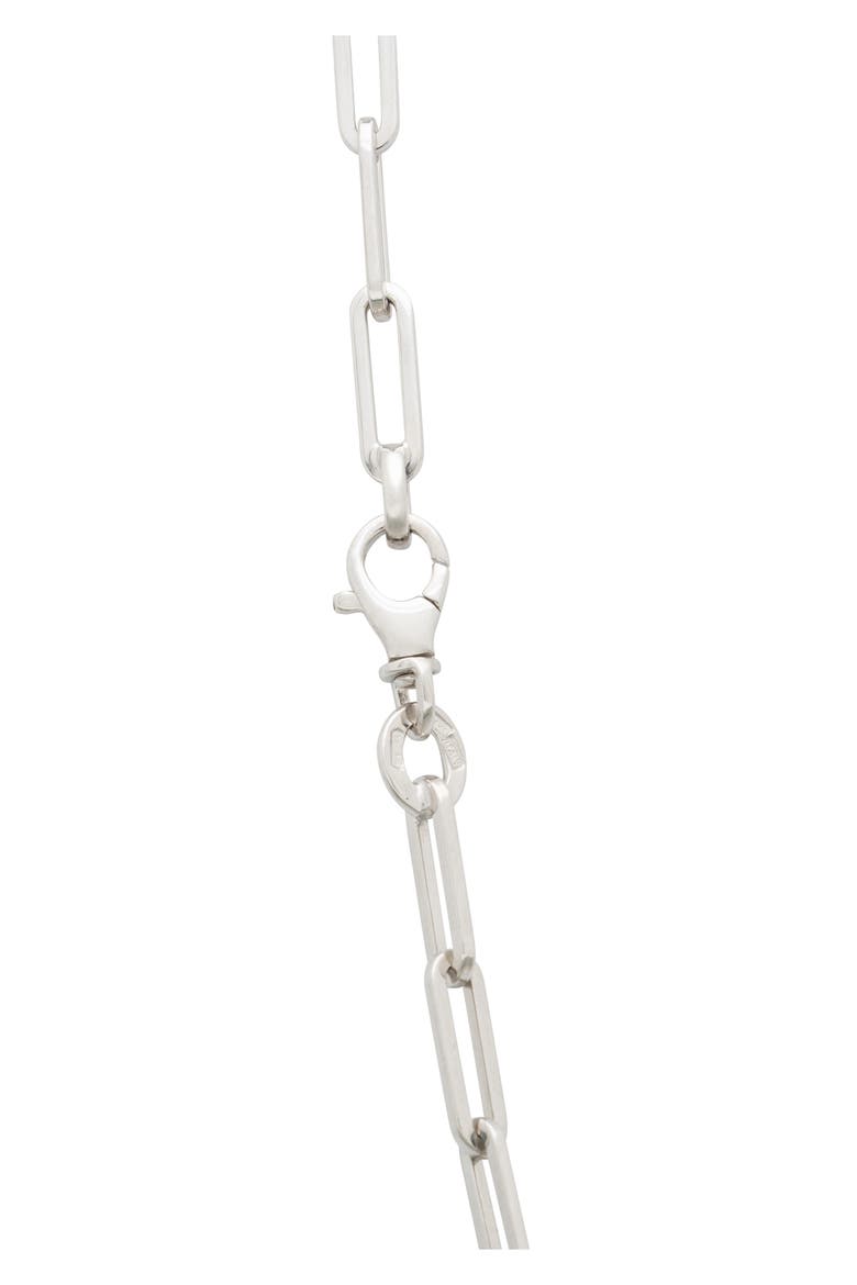Paper Clip Chain Necklace, Alternate, color, WHITE GOLD