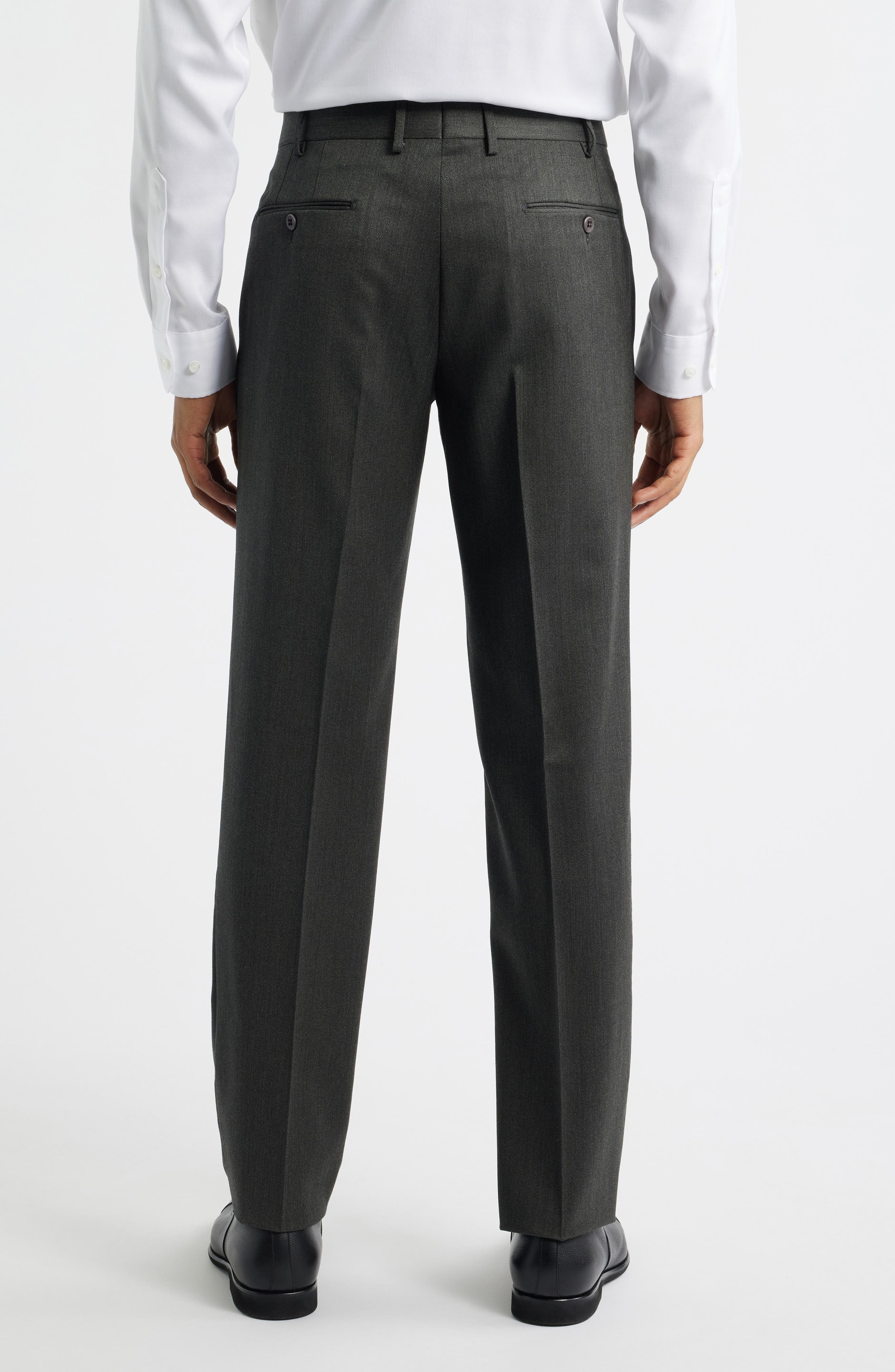 Parker Flat Front Wool Dress Pants - image 4