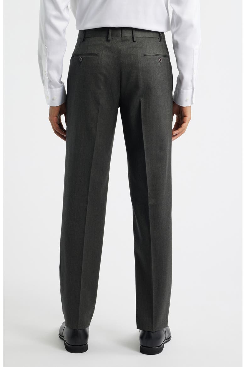 Parker Flat Front Wool Dress Pants, Alternate, color, OLIVE