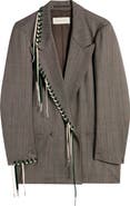 Dries Van Noten Blink Whipstitched Double Breasted Oversize Blazer
